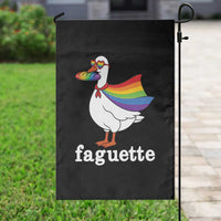 Faguette LGBTQ Garden Flag Funny Pride Goose Rainbow
