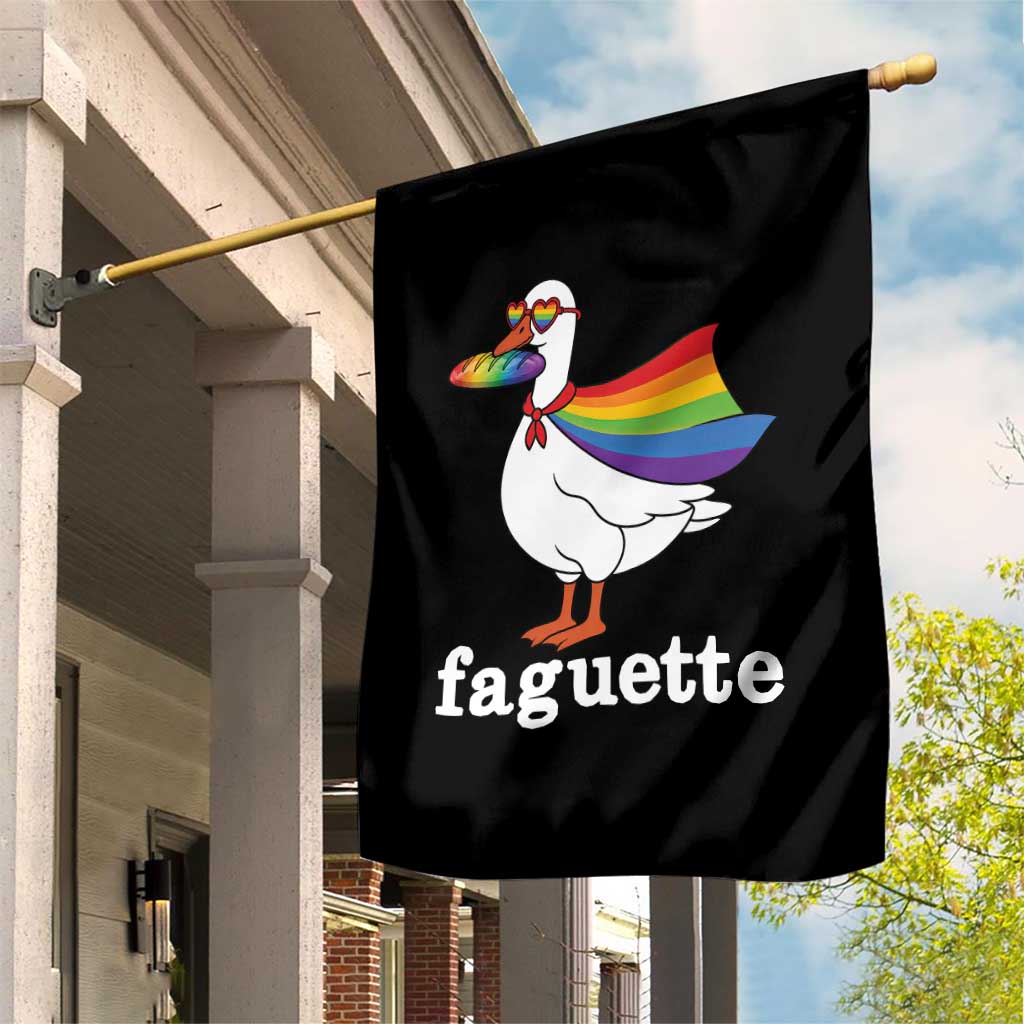 Faguette LGBTQ Garden Flag Funny Pride Goose Rainbow