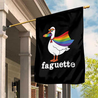 Faguette LGBTQ Garden Flag Funny Pride Goose Rainbow
