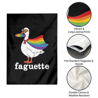 Faguette LGBTQ Garden Flag Funny Pride Goose Rainbow