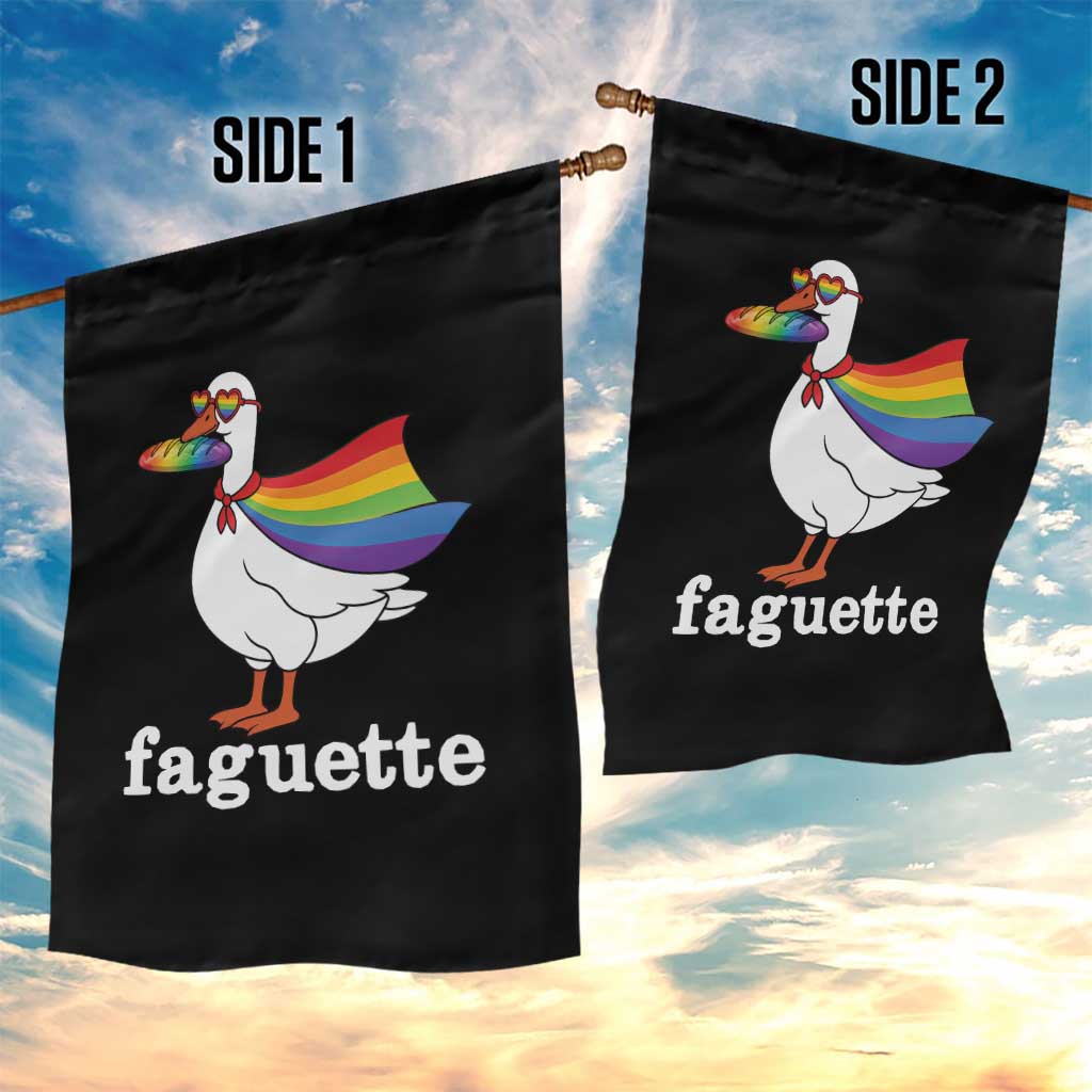 Faguette LGBTQ Garden Flag Funny Pride Goose Rainbow