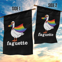 Faguette LGBTQ Garden Flag Funny Pride Goose Rainbow