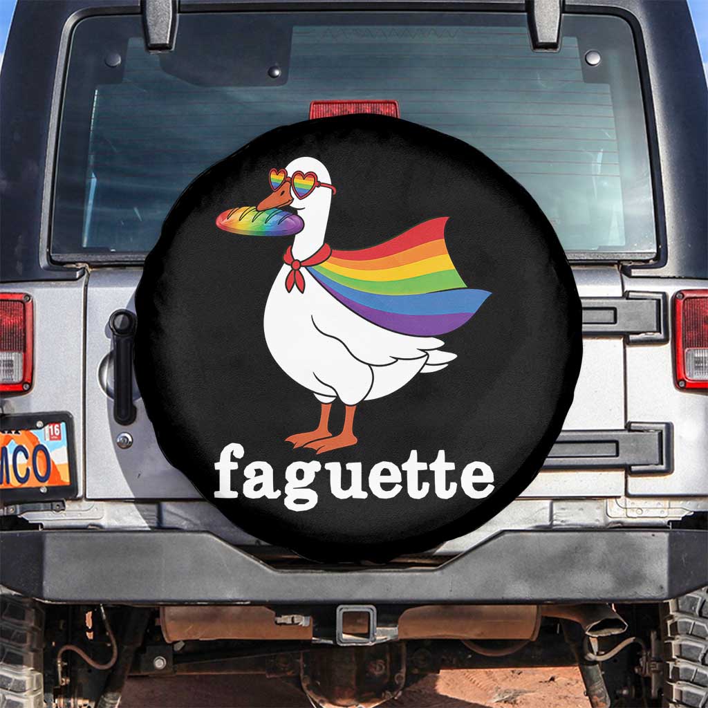 Faguette LGBTQ Spare Tire Cover Funny Pride Goose Rainbow
