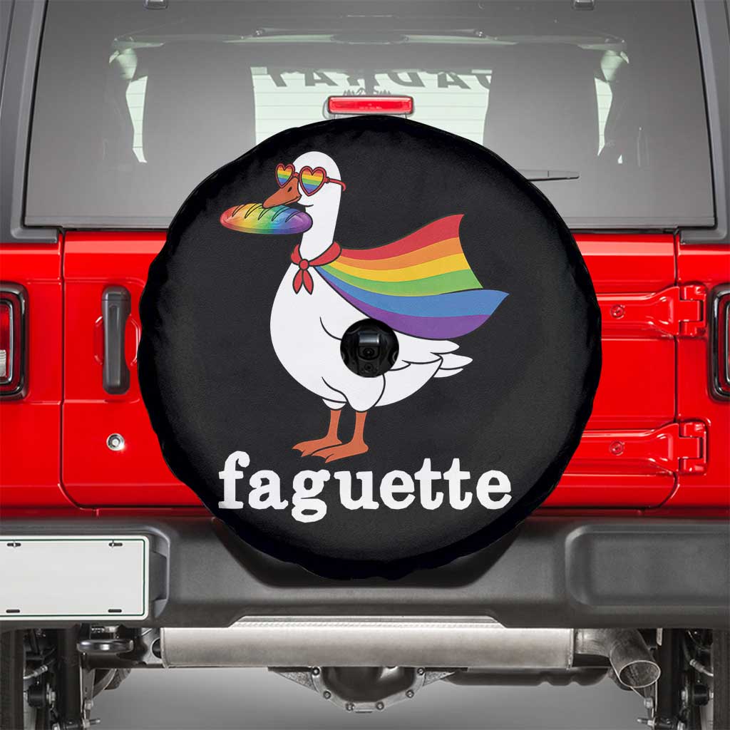 Faguette LGBTQ Spare Tire Cover Funny Pride Goose Rainbow