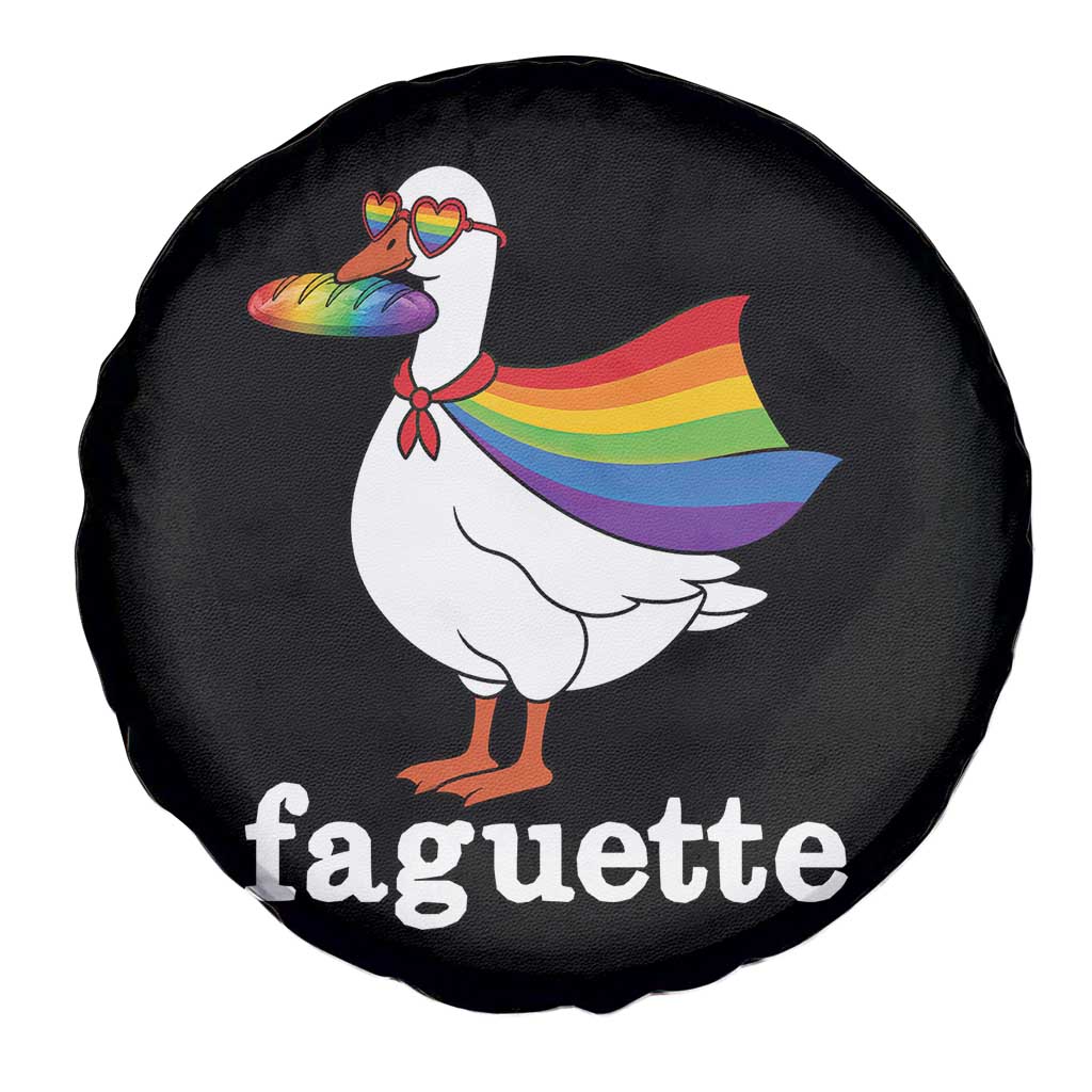 Faguette LGBTQ Spare Tire Cover Funny Pride Goose Rainbow