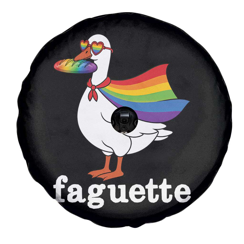 Faguette LGBTQ Spare Tire Cover Funny Pride Goose Rainbow