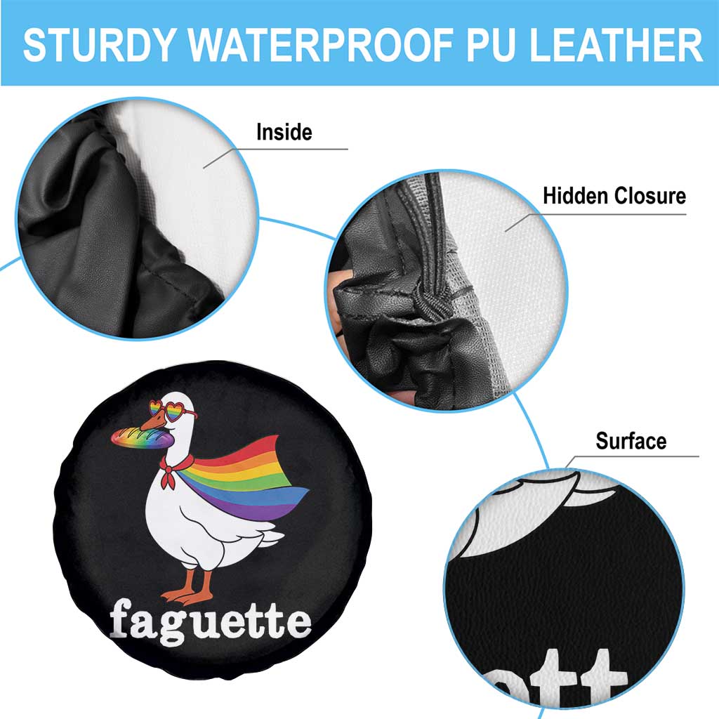 Faguette LGBTQ Spare Tire Cover Funny Pride Goose Rainbow
