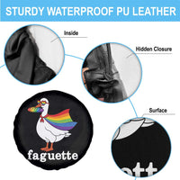 Faguette LGBTQ Spare Tire Cover Funny Pride Goose Rainbow