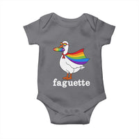 Faguette LGBTQ Baby Onesie Funny Pride Goose Rainbow