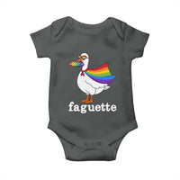 Faguette LGBTQ Baby Onesie Funny Pride Goose Rainbow