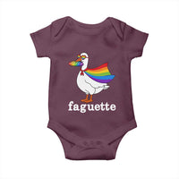 Faguette LGBTQ Baby Onesie Funny Pride Goose Rainbow