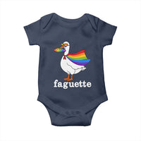 Faguette LGBTQ Baby Onesie Funny Pride Goose Rainbow