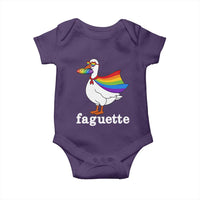 Faguette LGBTQ Baby Onesie Funny Pride Goose Rainbow
