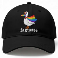 Faguette LGBTQ Baseball Cap Funny Pride Goose Rainbow