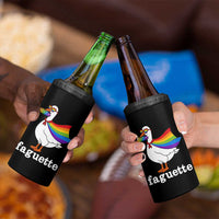 Faguette LGBTQ 4 in 1 Can Cooler Tumbler Funny Pride Goose Rainbow
