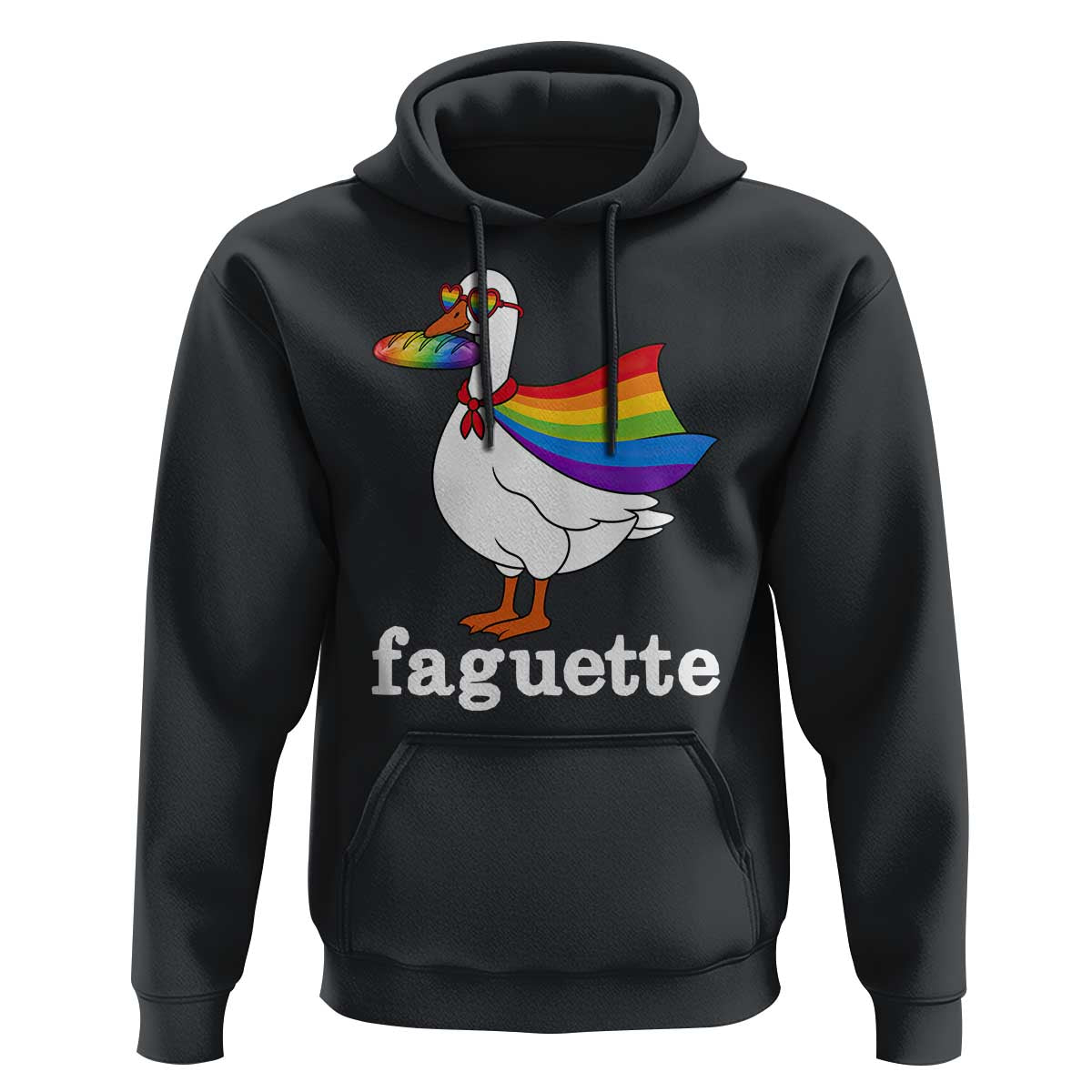 Faguette LGBTQ Hoodie Funny Pride Goose Rainbow