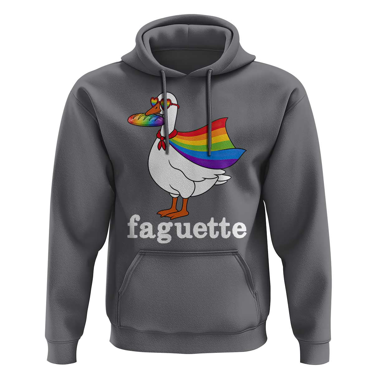 Faguette LGBTQ Hoodie Funny Pride Goose Rainbow