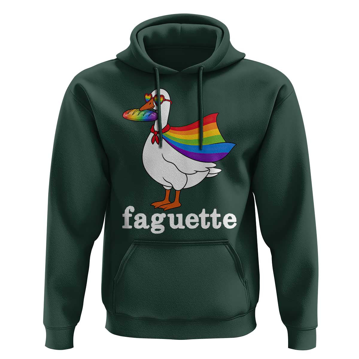 Faguette LGBTQ Hoodie Funny Pride Goose Rainbow