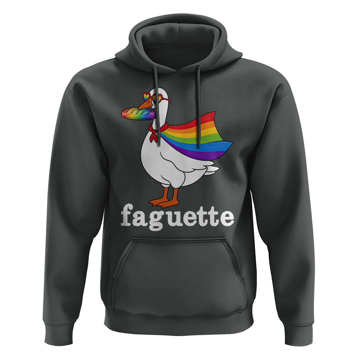 Faguette LGBTQ Hoodie Funny Pride Goose Rainbow