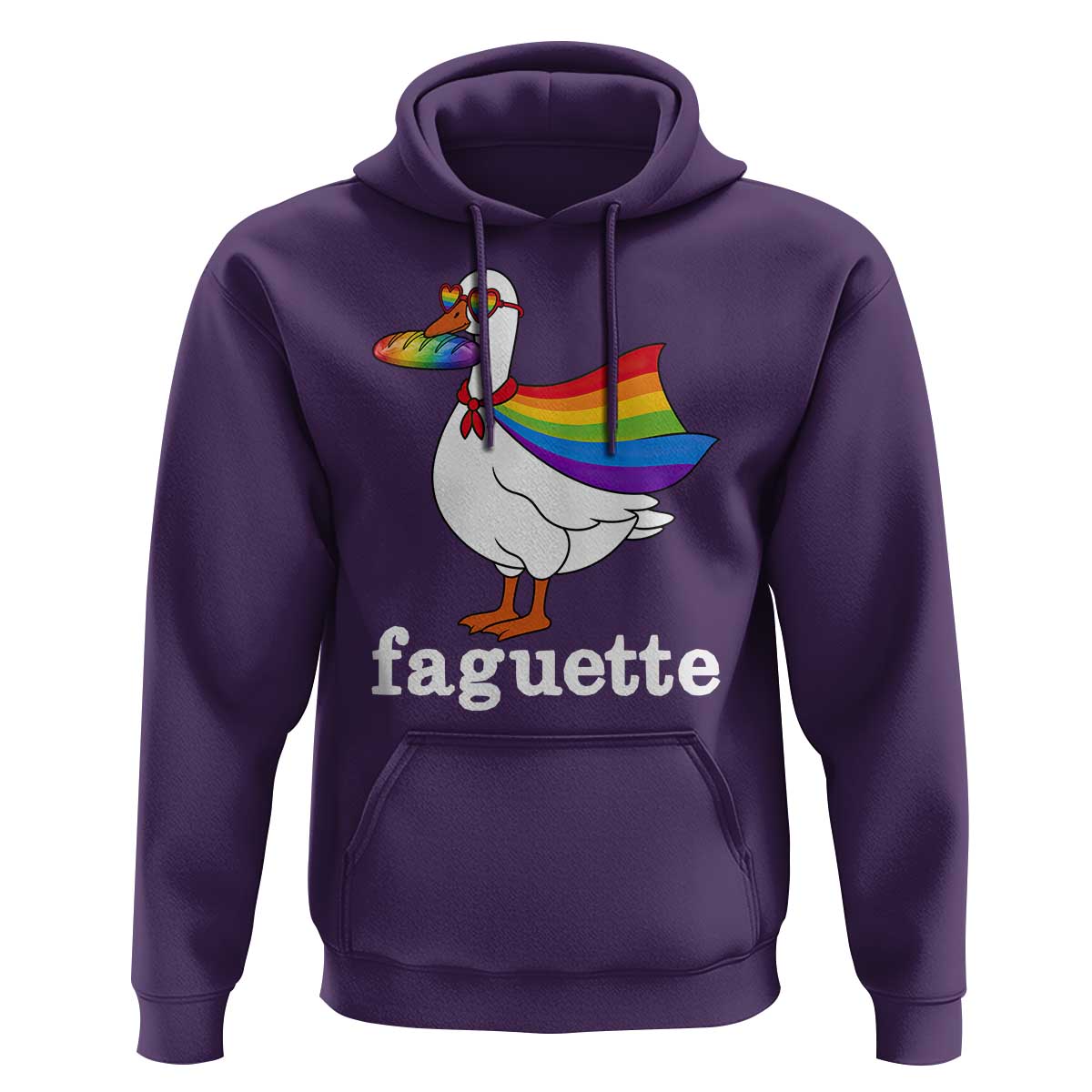 Faguette LGBTQ Hoodie Funny Pride Goose Rainbow