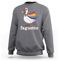 Faguette LGBTQ Sweatshirt Funny Pride Goose Rainbow