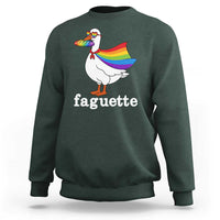 Faguette LGBTQ Sweatshirt Funny Pride Goose Rainbow