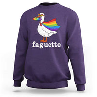 Faguette LGBTQ Sweatshirt Funny Pride Goose Rainbow