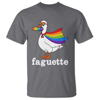 Faguette LGBTQ T Shirt Funny Pride Goose Rainbow