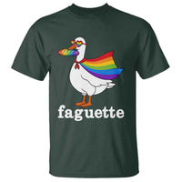 Faguette LGBTQ T Shirt Funny Pride Goose Rainbow