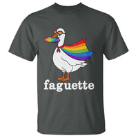 Faguette LGBTQ T Shirt Funny Pride Goose Rainbow