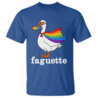 Faguette LGBTQ T Shirt Funny Pride Goose Rainbow