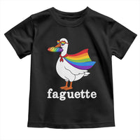 Faguette LGBTQ Toddler T Shirt Funny Pride Goose Rainbow