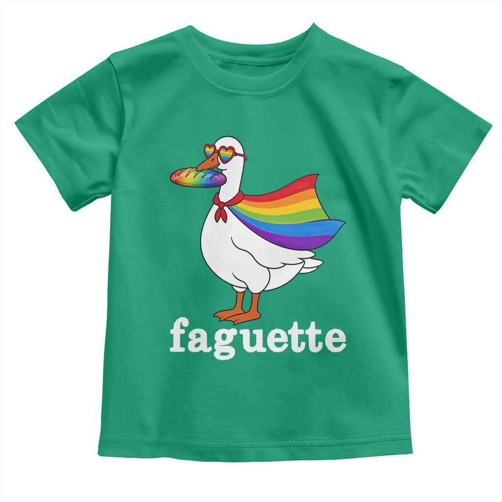 Faguette LGBTQ Toddler T Shirt Funny Pride Goose Rainbow