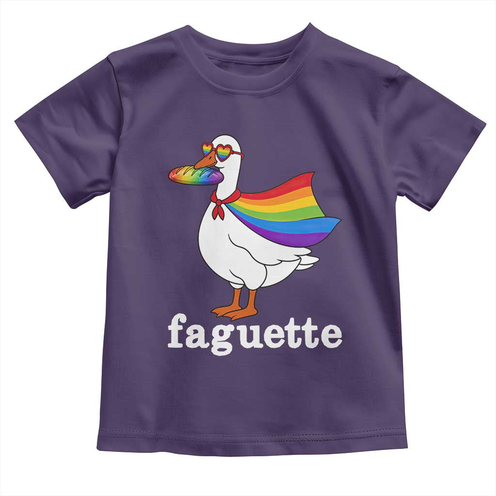 Faguette LGBTQ Toddler T Shirt Funny Pride Goose Rainbow