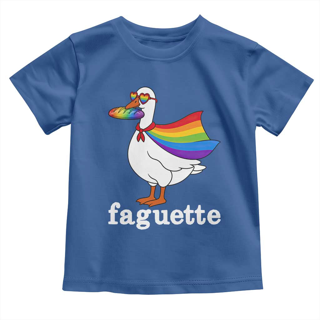 Faguette LGBTQ Toddler T Shirt Funny Pride Goose Rainbow