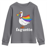 Faguette LGBTQ Youth Sweatshirt Funny Pride Goose Rainbow