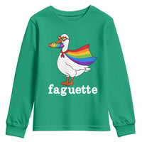 Faguette LGBTQ Youth Sweatshirt Funny Pride Goose Rainbow
