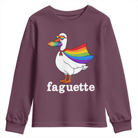 Faguette LGBTQ Youth Sweatshirt Funny Pride Goose Rainbow