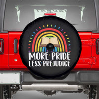 More Pride Less Prejudice Spare Tire Cover LGBTQ Pride Month Book Lover