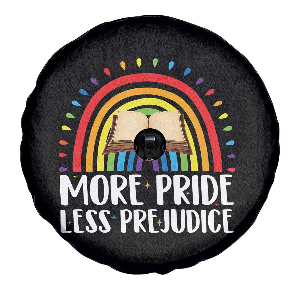 More Pride Less Prejudice Spare Tire Cover LGBTQ Pride Month Book Lover