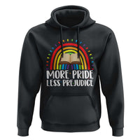 More Pride Less Prejudice Hoodie LGBTQ Pride Month Book Lover