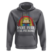 More Pride Less Prejudice Hoodie LGBTQ Pride Month Book Lover