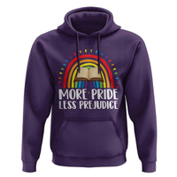 More Pride Less Prejudice Hoodie LGBTQ Pride Month Book Lover