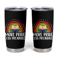More Pride Less Prejudice Tumbler Cup LGBTQ Pride Month Book Lover
