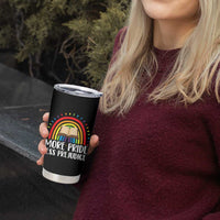 More Pride Less Prejudice Tumbler Cup LGBTQ Pride Month Book Lover