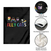 Rainbow Pride Ally Cats Garden Flag LGBTQ Inclusion Cat Lover Gift