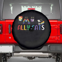 Rainbow Pride Ally Cats Spare Tire Cover LGBTQ Inclusion Cat Lover Gift