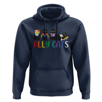 Rainbow Pride Ally Cats Hoodie LGBTQ Inclusion Cat Lover Gift