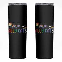 Rainbow Pride Ally Cats Skinny Tumbler LGBTQ Inclusion Cat Lover Gift