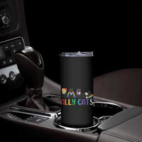 Rainbow Pride Ally Cats Skinny Tumbler LGBTQ Inclusion Cat Lover Gift
